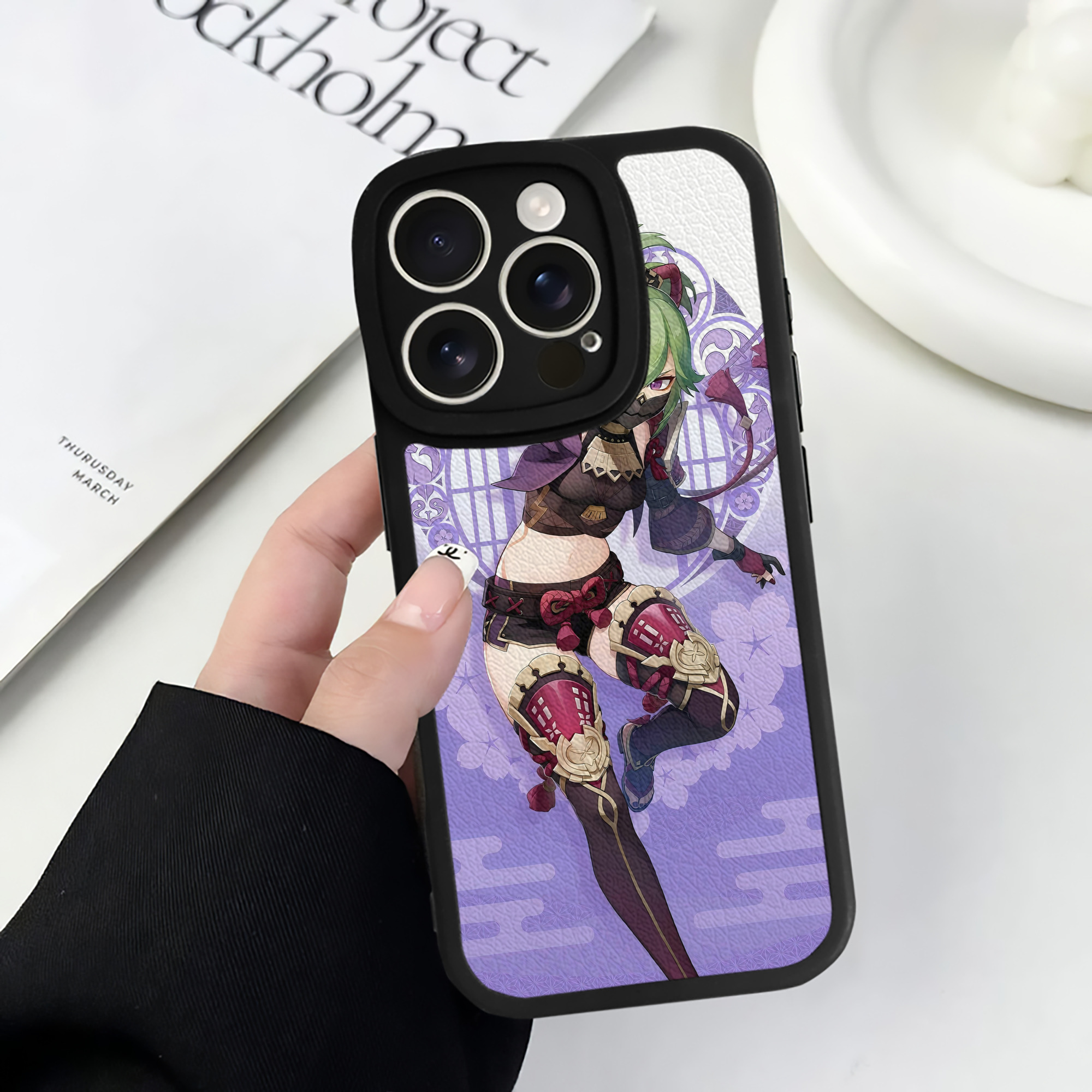 げんし神 genshin 【iPhone 16シリーズ対応】シリコンスマホケース（レザー調） 材質：シリコン